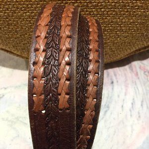 VINTAGE HAND TOOL BRAIDED LEATHER BELTS  SIZE 38
